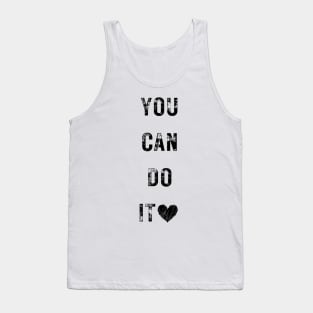 You Can Doit - Black Classic Vintage Summer Tank Top